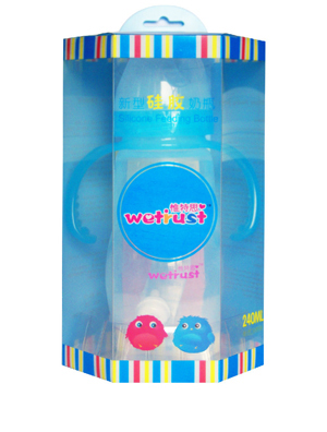 惟特思硅膠奶瓶(愛心240ML)藍(lán)色