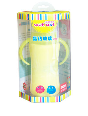 惟特思晶鉆玻璃奶瓶(240ML)黃色