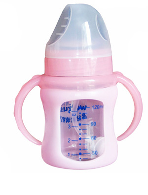 惟特思嬰幼兒晶鉆奶瓶120ml粉紅色