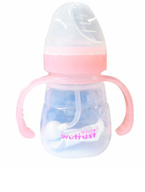 惟特思硅膠奶瓶愛心150ml粉紅色