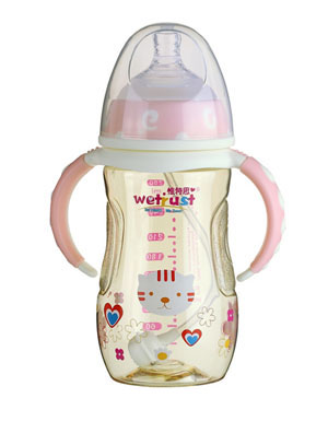 惟特思粉紅寬口PPSU奶瓶雙色系列(280ml)